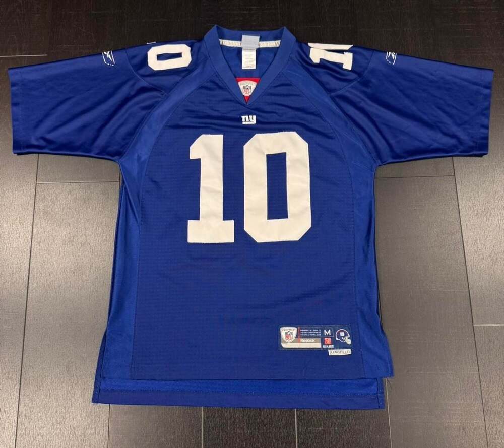 Autographed Eli Manning New York Giants Reebok On-Field Jersey Size Medium